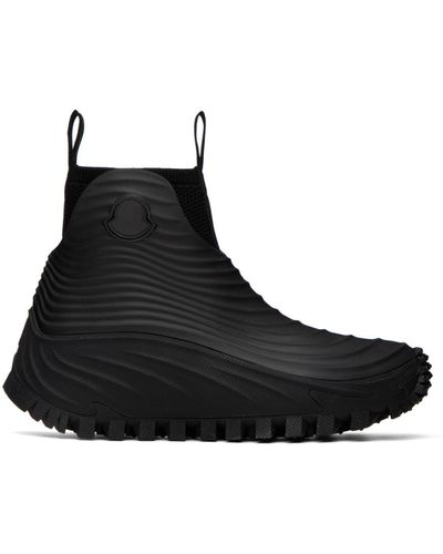 Moncler Black Aqua High Rain Boots