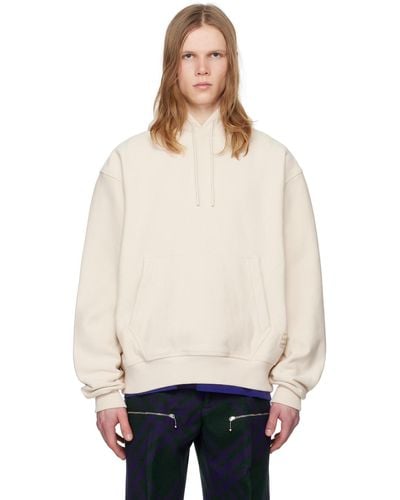 Burberry Off-white Oversized Hoodie - Black
