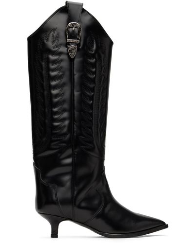 Toga Western Tall Boots - Black