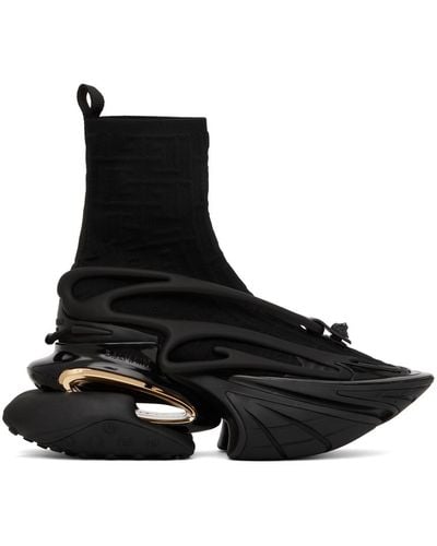 Balmain Unicorn High-top Sneakers - Black