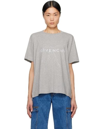 Givenchy グレー ボクシー Tシャツ - ブラック