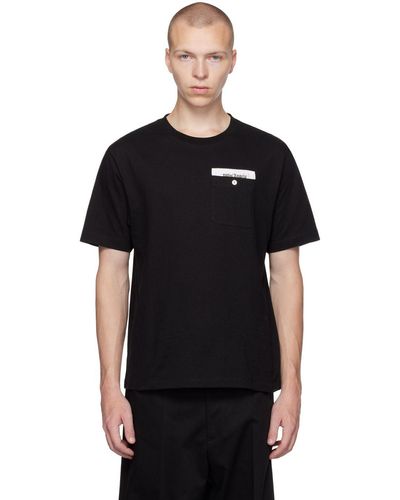Palm Angels Logo Printed Cotton Crewneck T Shirt - Black