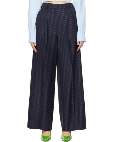 JW Anderson Navy Side Panel Pants - Blue