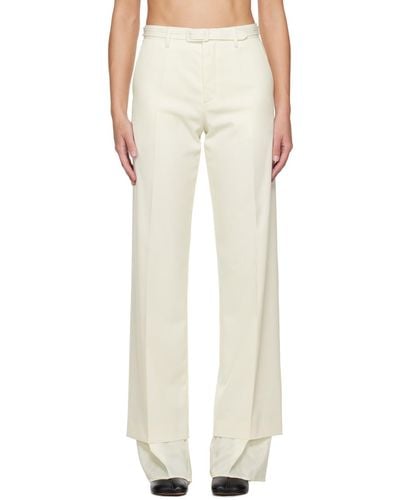 MM6 by Maison Martin Margiela Off-white Layered Trousers