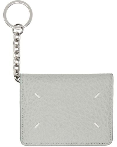 Maison Margiela Four Stitches Keyring Card Holder - Gray