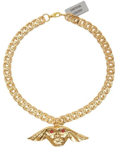 Chopova Lowena Wing Pendant Necklace - Metallic