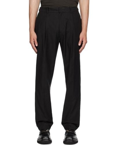 Vince Black Pleated Trousers