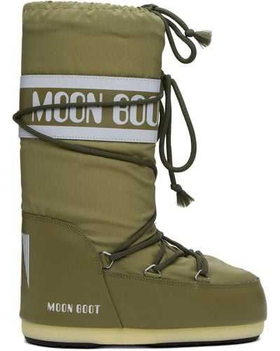 Moon Boot Khaki Icon Boots - Green