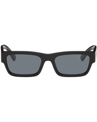Prada Black Iconic Metal Plaque Sunglasses