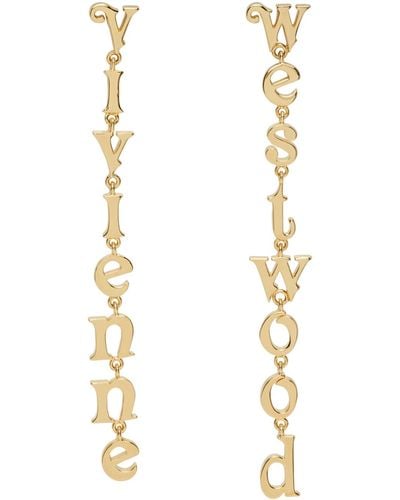 Vivienne Westwood Gold Raimunda Earrings - Multicolour