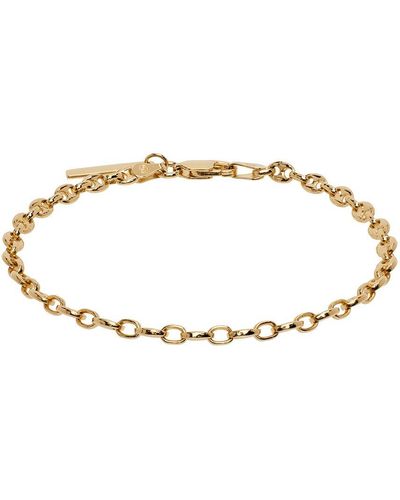 Sophie Buhai Gold Classic Delicate Chain Bracelet - Black