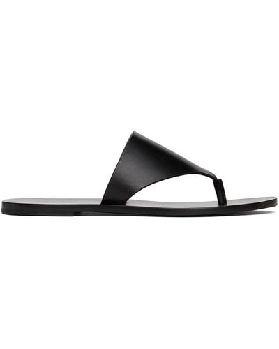 The Row Black Avery Sandals
