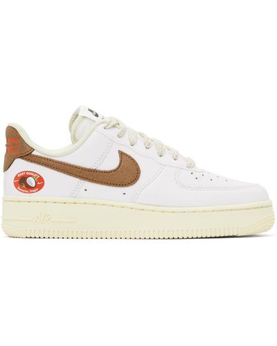 Nike White Air Force 1 '07 Coconut Low-top Sneakers - Black