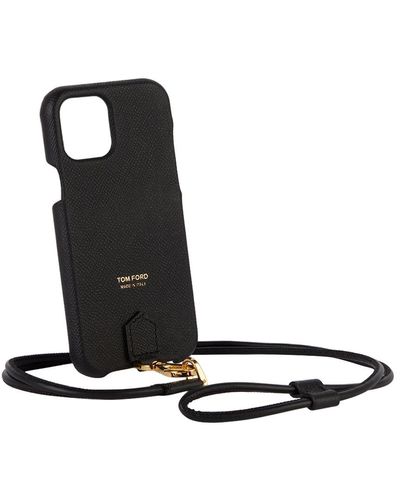 Tom Ford Calfskin Iphone 12 Pro Case - Black