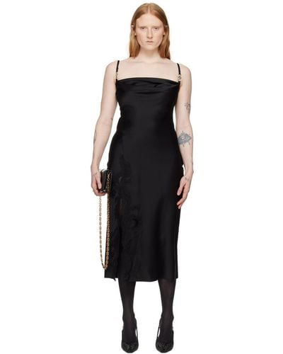 Versace メドゥーサ ハードウェア ミディアムドレス - ブラック