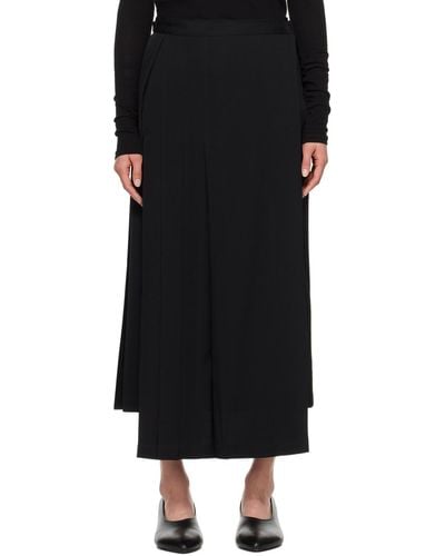 Yohji Yamamoto Pleated Skirt - Black
