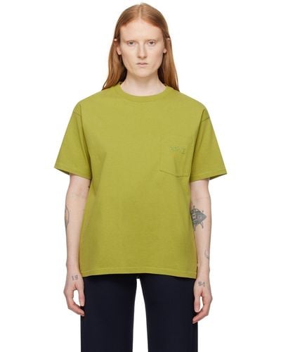 Bode Green '' Embroidered T-shirt - Yellow