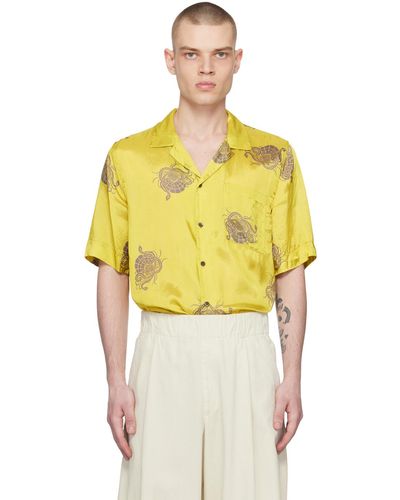 Dries Van Noten Yellow Printed Shirt