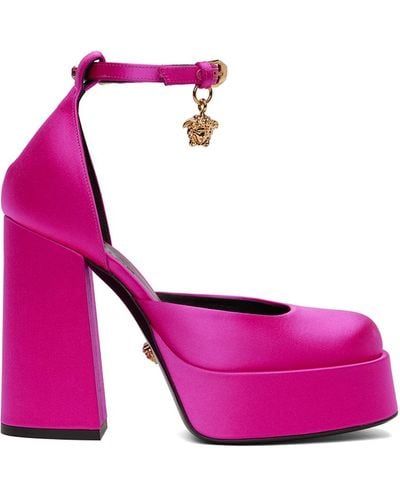 Versace メドゥーサ Aevitas プラットフォーム ヒール - ピンク