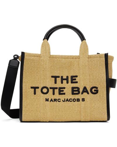 Marc Jacobs Moyen cabas 'the tote bag' en paille tissée - Métallisé