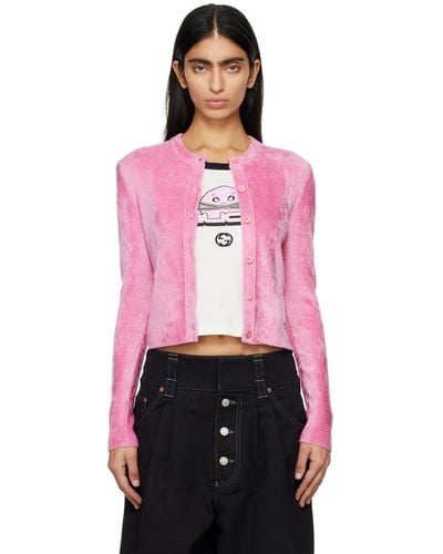 Gucci Pink Button Cardigan