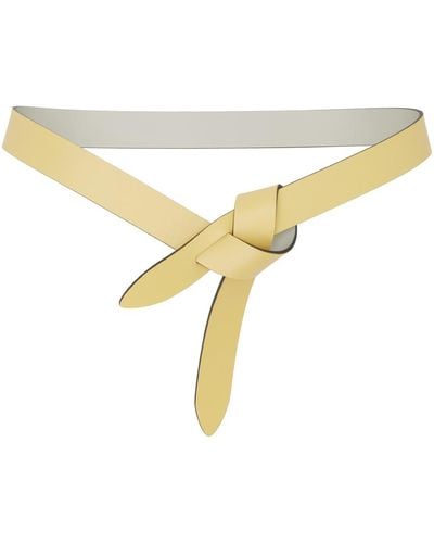 Isabel Marant Yellow & Beige Lecce Reversible Belt - Black