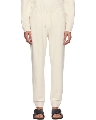Sunspel Off-white Slim-fit Joggers - Natural