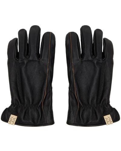 Visvim Leather Gloves - Black