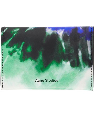 Acne Studios ーン 二つ折りカードケース - グリーン