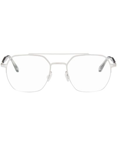 Mykita Lunettes arlo argentées - Noir