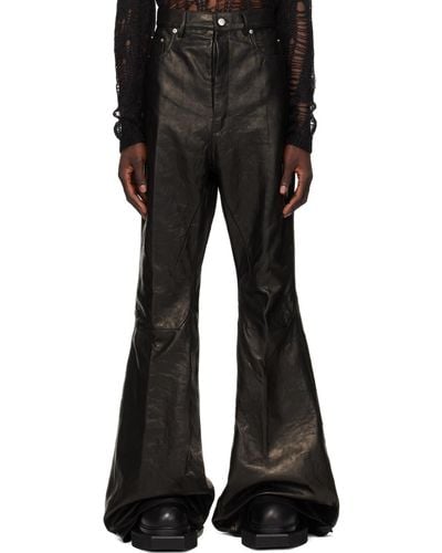 Rick Owens Porterville Bolan Leather Trousers - Black