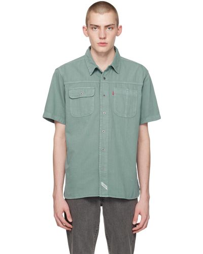 Levi's Blue Auburn Worker Shirt - Green