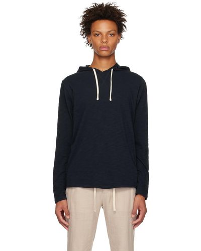 Vince Navy Popover Hoodie - Black