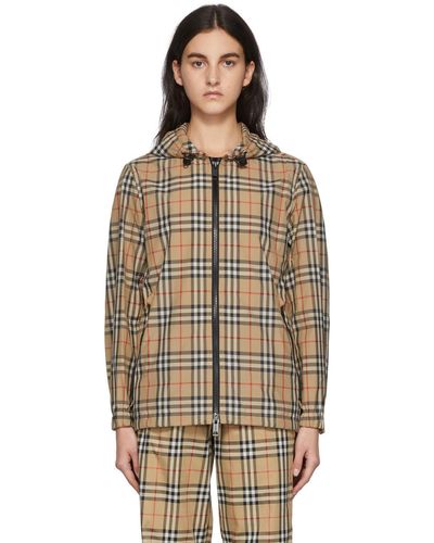 Burberry Blouson everton à carreaux - Neutre