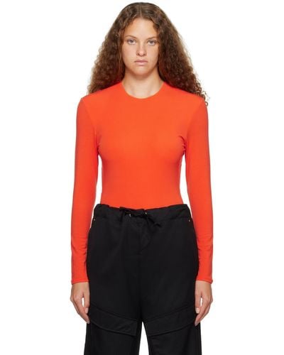 Paris Georgia Basics Backless Bodysuit - Orange