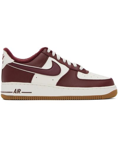 Nike air force top 1 burgundy mens