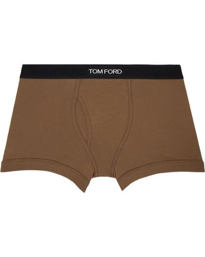 Tom Ford Brown Classic Fit Boxer Briefs - Black