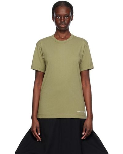 Comme des Garçons Comme Des Garçons Shirt Khaki Printed T-shirt - Green