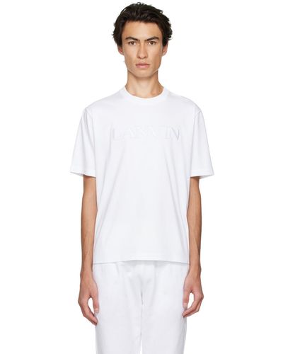 Lanvin ホワイト 刺繍 Tシャツ