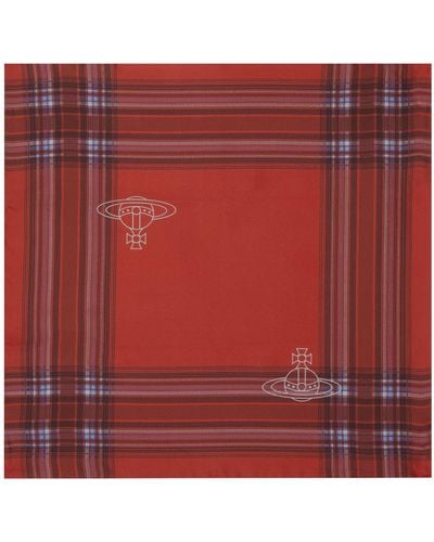 Vivienne Westwood Mouchoir de poche rouge à motif madras