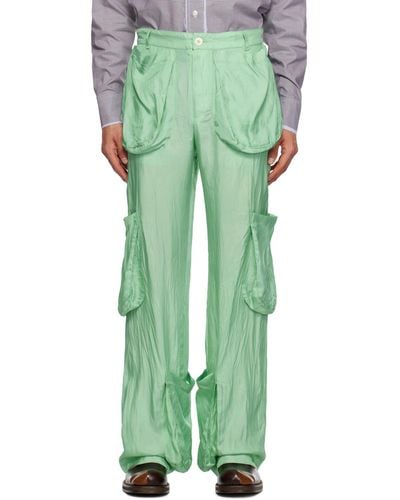 Edward Cuming Cargo Pocket Trousers - Green