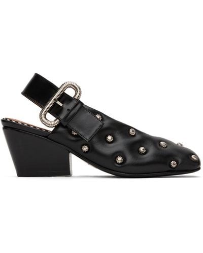 Toga Ssense Exclusive Embellished Heels - Black