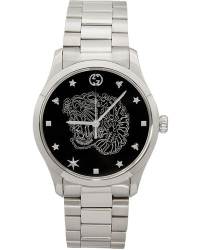 Gucci Silver G-timeless Tiger Watch - Metallic