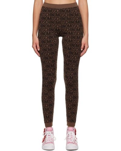 Moschino Brown All Over leggings - Black