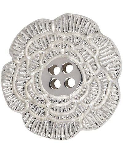 Bleue Burnham Rose Button Pin - Metallic