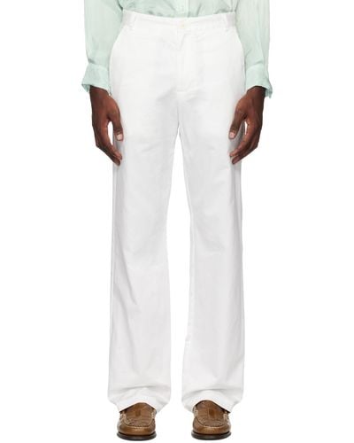 Edward Cuming Zip Trousers - White