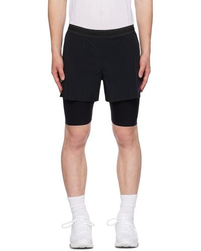 Soar Running Dual Shorts - Black