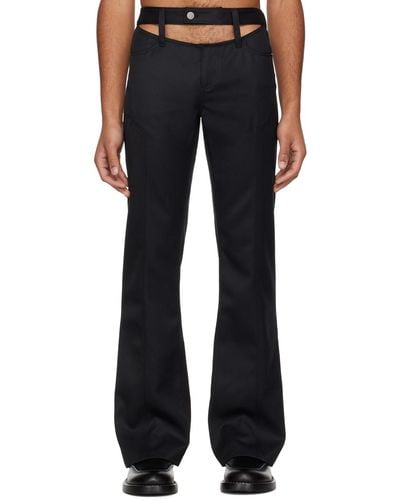 K.ngsley Ssense Exclusive Raver Trousers - Blue