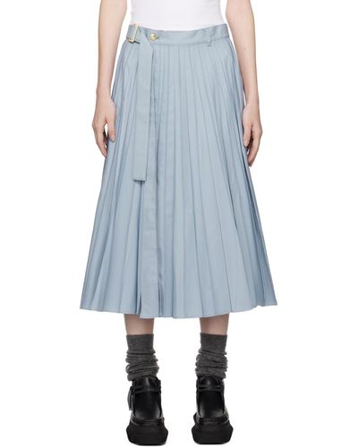 Sacai Blue Carhartt Wip Edition Midi Skirt