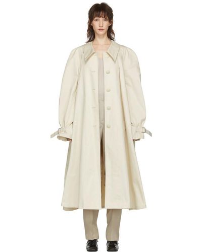 Lemaire Off-white Twill Trench Coat
